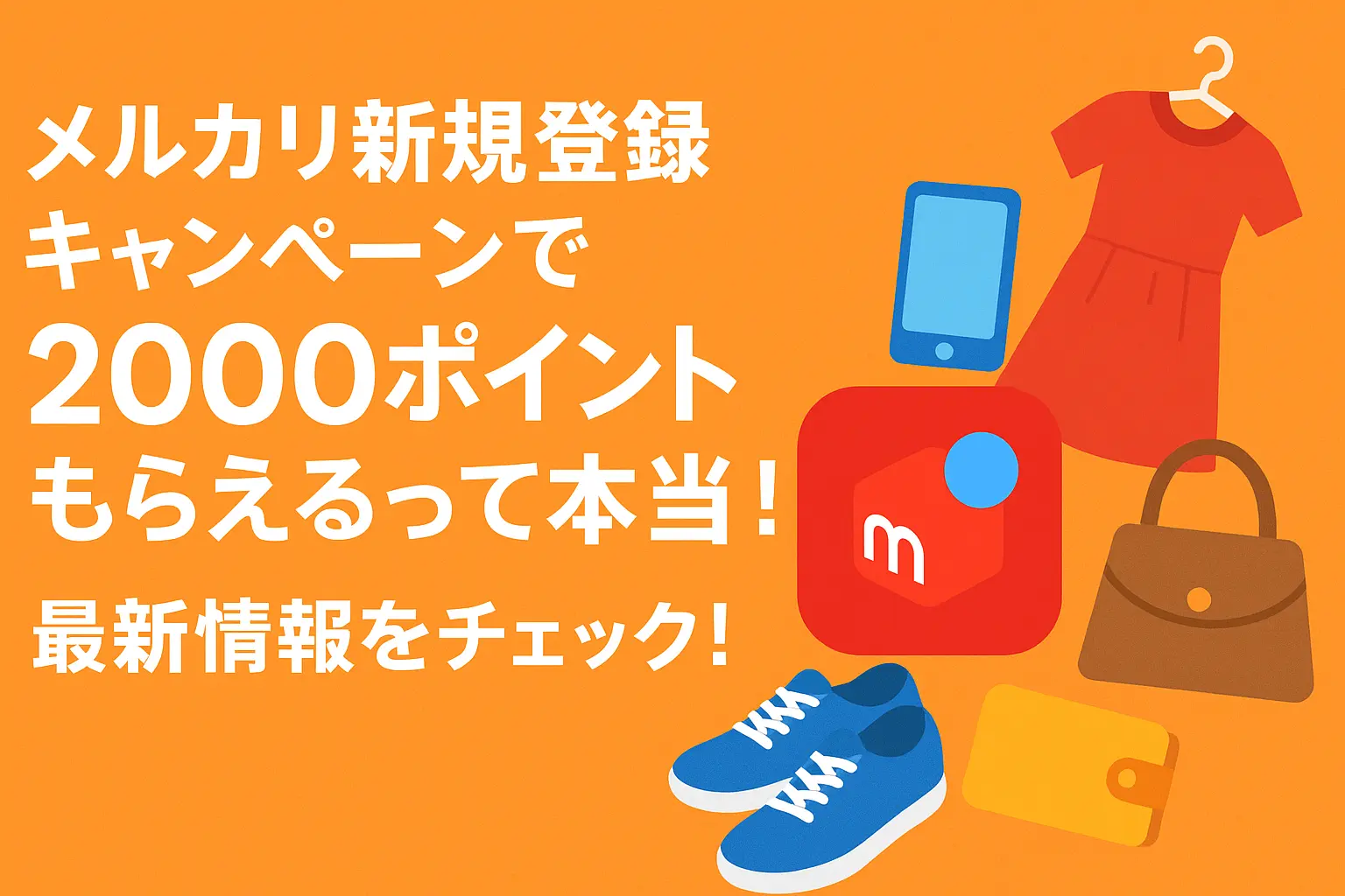 メルカリ新規登録キャンペーンで2000ポイントもらえるって本当！最新情報をチェック！