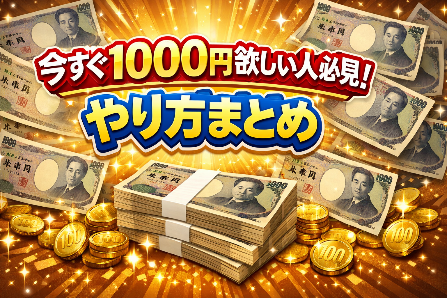 【知恵袋まとめ】今すぐ1000円欲しい人必見！やり方まとめ