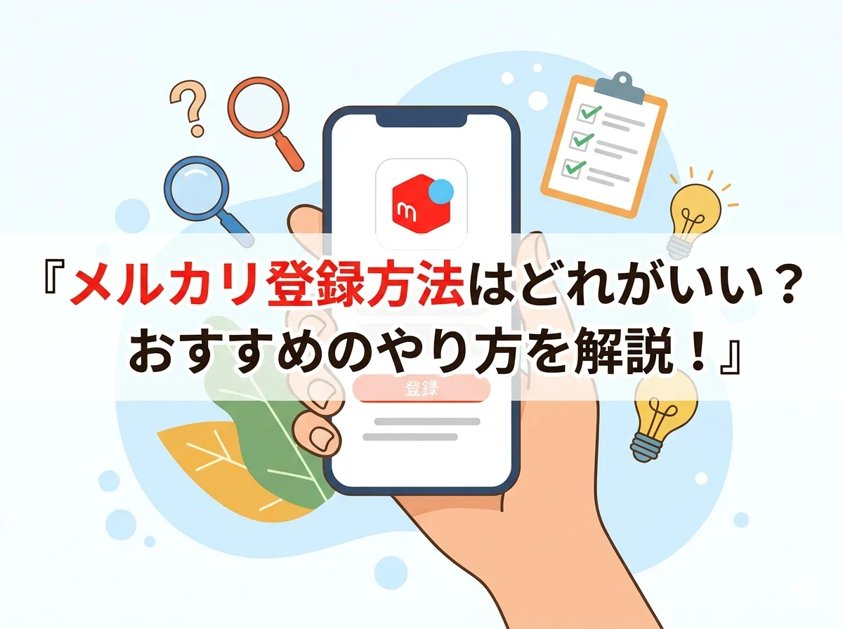 メルカリ登録方法はどれがいい？おすすめのやり方を解説！